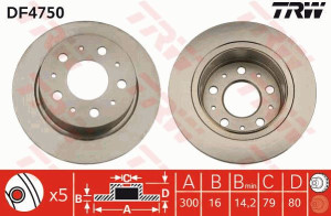 Tarcza hamulcowa TRW DF4750 424942