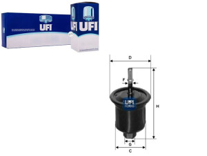 Filtr Paliwa Galant 2.0 2.5 24v 96- Ufi