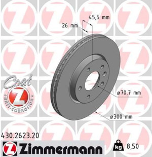 Tarcza hamulcowa ZIMMERMANN 430.2623.20 569070