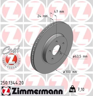 Tarcza hamulcowa ZIMMERMANN 250.1344.20 4097477