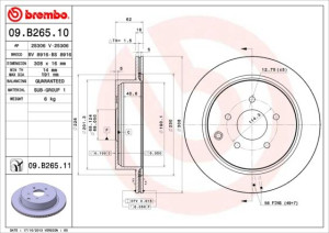 Tarcza hamulcowa BREMBO 09.B265.11 43206CA000