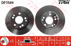 Tarcza hamulcowa TRW DF1584 2014211212
