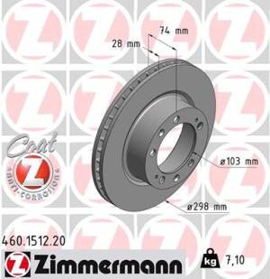 Tarcza hamulcowa ZIMMERMANN 460.1512.20 95135104101