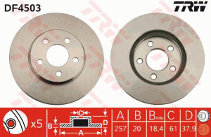 Tarcza hamulcowa TRW DF4503 4509718