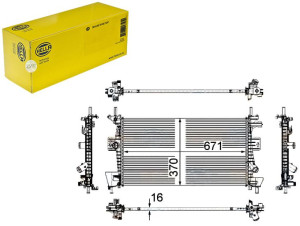 Chłodnica Silnika Hella 1697482 1727475 Bv618005ac