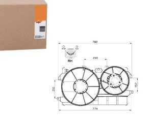 Wentylator Chłodnicy Ford Mondeo 96-00 +ac Nrf