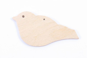 Ptaszek ze sklejki, zawieszka drewniana 6cm