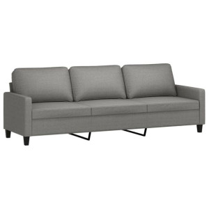Sofa 3-osobowa, ciemnoszara, 210 cm, tapicerowana tkaniną