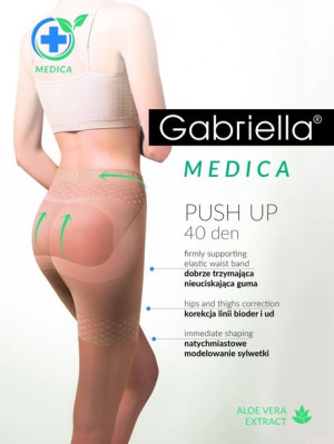 Rajstopy PUSH UP medica r.3 Grafit wyszczuplające