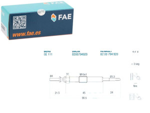 Świeca Żarowa Dacia Renault Fae