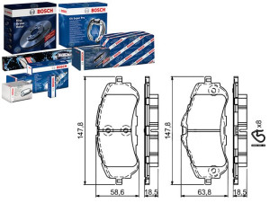 Klocki Hamulcowe Peugeot Przód 308 1,2-2,0 13- Bos