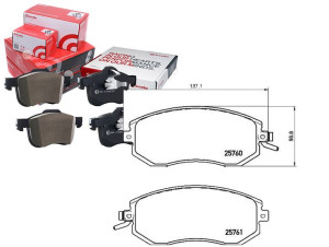 Klocki Hamulcowe Subaru Outback 10- Przód Brembo