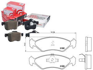 Klocki Hamulcowe Ford Fiesta 89-00 Brembo