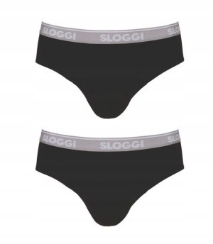 2x Majtki męskie Sloggi Go ABC Czarne r.L