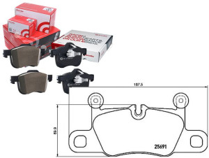 Klocki Hamulcowe Porsche 911 (991) 12- Tył Brembo