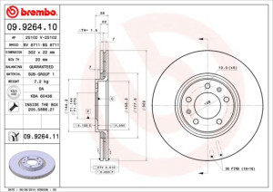 Tarcza hamulcowa BREMBO 09.9264.11 424911