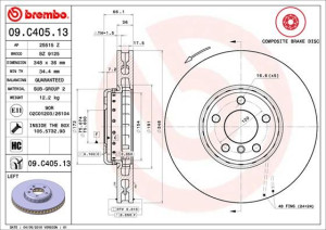 Tarcza hamulcowa BREMBO 09C40513 34116785669