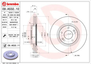 Tarcza hamulcowa BREMBO 09A53210 517123K160