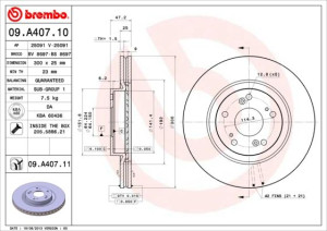 Tarcza hamulcowa BREMBO 09.A407.10 45251SCAE50