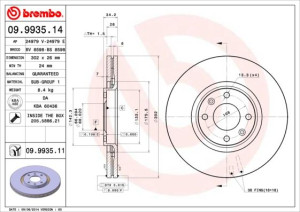 Tarcza hamulcowa BREMBO 09.9935.14 4246P5