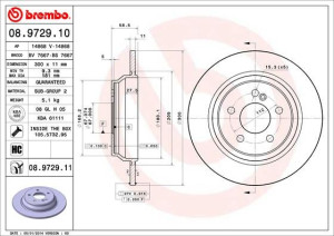 Tarcza hamulcowa BREMBO 08.9729.11 2204230112