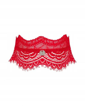 Czerwony choker Bergamore Obsessive