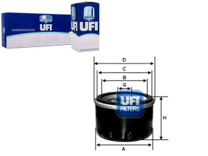 Filtr Oleju Aveo 1.2 08- Ufi
