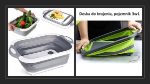 Deska do krojenia, pojemnik 3w1