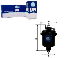 Filtr Paliwa Honda Accord Civic 1.4-2.0 Ufi