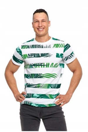 Moraj T-Shirt Koszulka Krótki Rękaw w liście - XXL