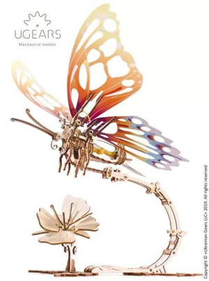 Motyl Ugears Models Mechaniczne Puzzle Drewniane