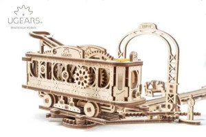 Tramwaj Ugears Models Mechaniczny Puzzle Drewniane