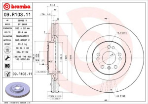 Tarcza hamulcowa BREMBO 09.R103.11 1644210512