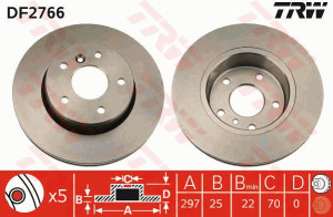 Tarcza hamulcowa TRW DF2766 NTC8780