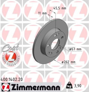 Tarcza hamulcowa ZIMMERMANN 400.1402.20 2014211212