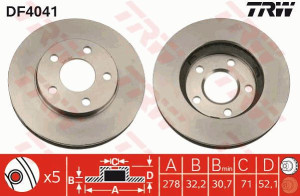 Tarcza hamulcowa TRW DF4041 569057