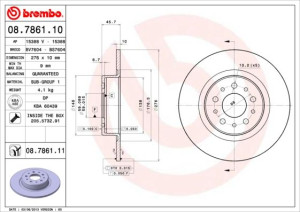 Tarcza hamulcowa BREMBO 08.7861.10 46469908