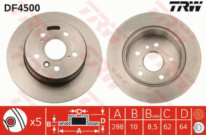 Tarcza hamulcowa TRW DF4500 4243133030