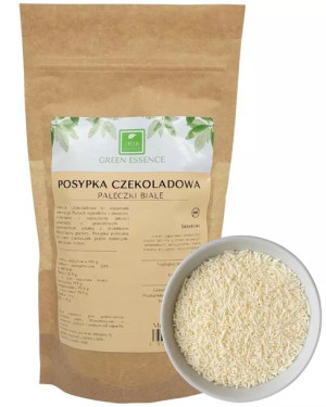 Posypka czekoladowa błyszcząca biała czekolada 250 g Pałeczki czekoladowe b