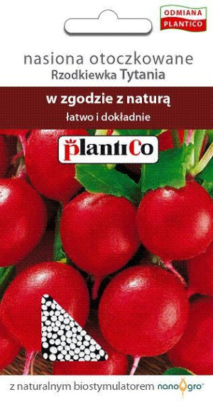 Rzodkiewka czerwona Tytania nasiona rzodkiewki otoczkowane Plantico