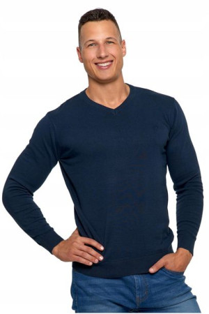 Sweter Męski Elegancki dekolt w serek MORAJ XL