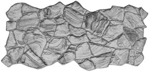 Panele Ścienne 3d Pcv Szara Ciemna Skała Dark Rock