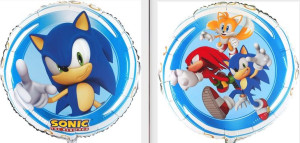 Balon foliowy 45 cm okrągły - Sonic