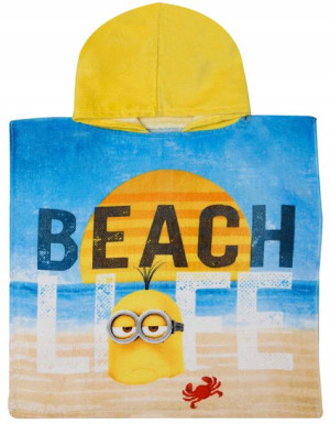 Ręcznik kąpielowy z kapturem MINIONKI PONCZO