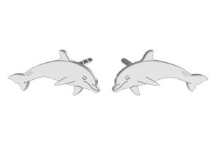 Delfinek DELFIN srebrne kolczyki DELFINKI