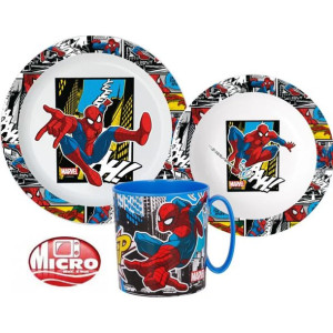 SIDER-MAN Zestaw Obiadowy Talerz Miska Kubek MARVEL