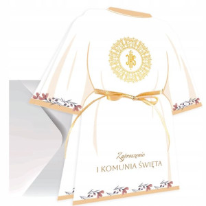 Zaproszenie Na Komunię Świętą Ihs + Koperta 1 Y7