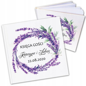 Biała Księga Gości Album Wesele Ślub Lawenda