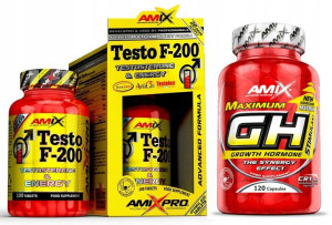 AMIX TESTOSTERON + HORMON WZROSTU Zestaw na masę