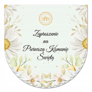 Zaproszenie Komunia Święta+koperta Falbana Y7